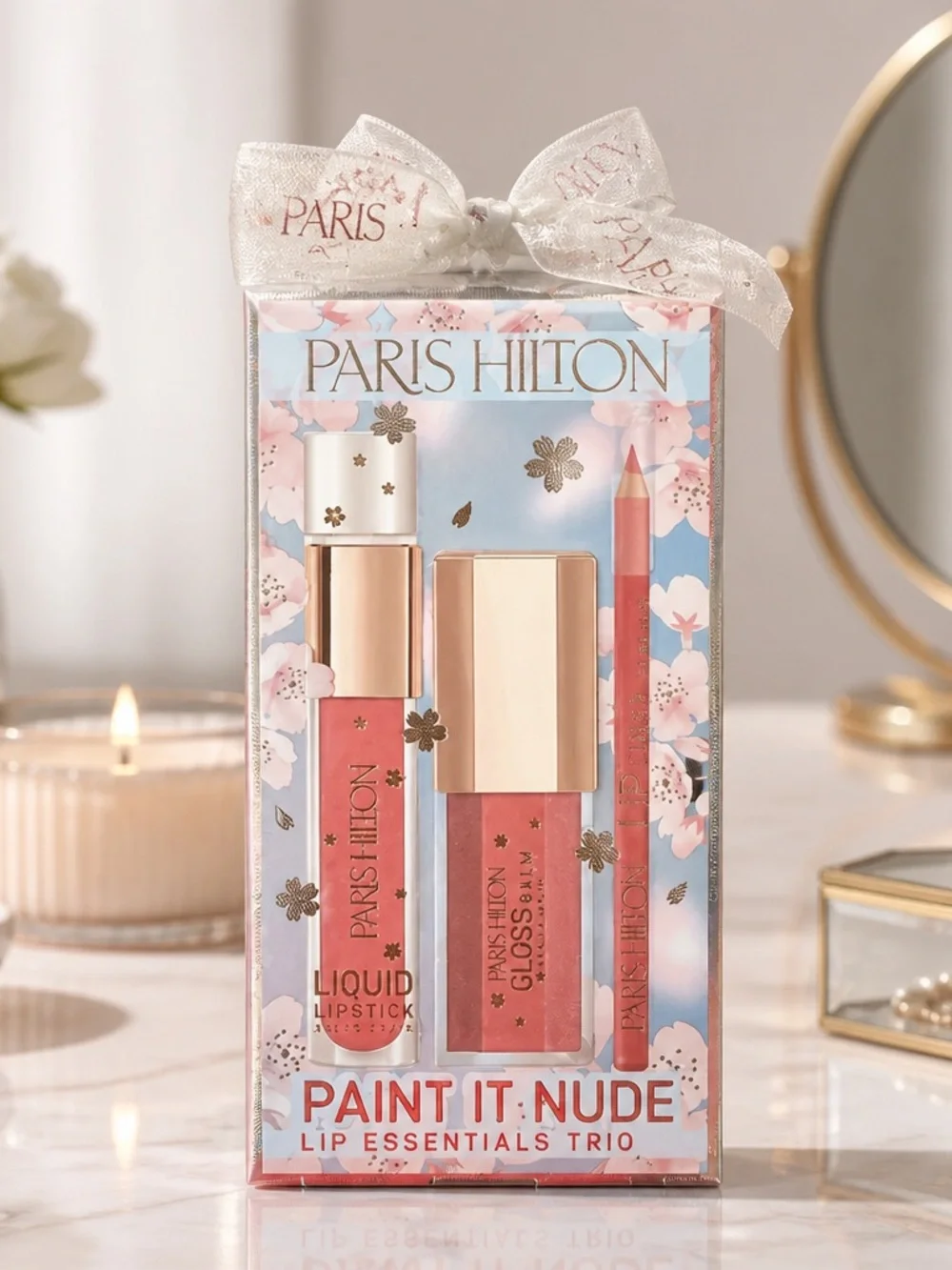 Paris Hilton Paint It Nude Lip Essentials Trio New